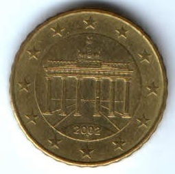 10 евроцентов 2002 г. Германия