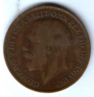 1 пенни 1919 г. Великобритания