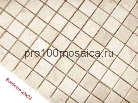 Botticino 23 x 23 POL Мозаика серия Pietrine Stone, размер, мм: 298*298*4 (Caramelle)