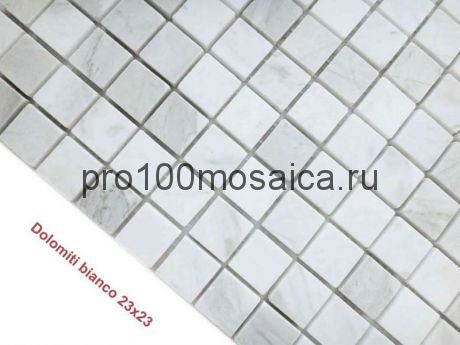 Dolomiti blanco 23 x 23 MAT Мозаика серия Pietrine Stone, размер, мм: 298*298*4 (Caramelle)