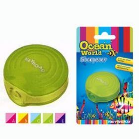 Точилка "Ocean World. Ракушка", 1 отверстие, с накопителем, блистер (арт. KR970128-1)