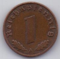 1 пфенниг 1938 г.  Германия