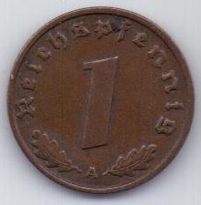 1 пфенниг 1937 г. Германия