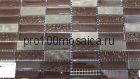 Плитка декоративная стеклянная с камнем Super Line (brown) 300*300