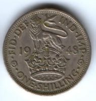 1 шиллинг 1948 г. Великобритания