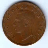 1 пенни 1952 г. Новая Зеландия