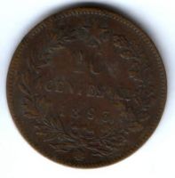 10 чентезимо 1893 г. Италия