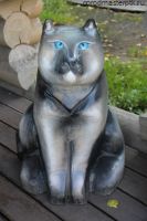 Деревянная фигура "Кошка сидячая"