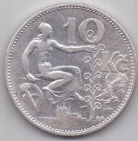 10 крон 1930 г. редкий год. Чехословакия