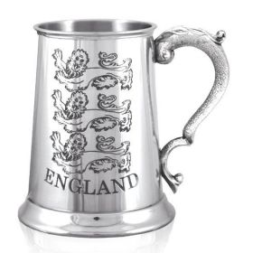 Оловянная кружка -Кельтский Танкард- Англия (Три Королевских Льва) THREE LIONS, ENGLISH PEWTER