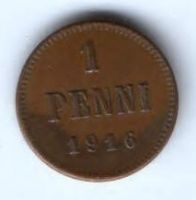 1 пенни 1916 г. Финляндия Российская империя