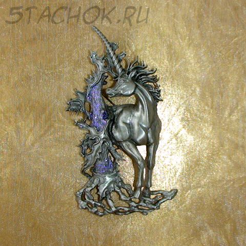 Брошь "Единорог" под олово/блестки