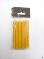 Свеча восковая натуральная желтая, 10 см, (уп. 20 шт.)