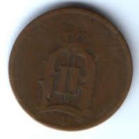 2 эре 1875 г. Швеция