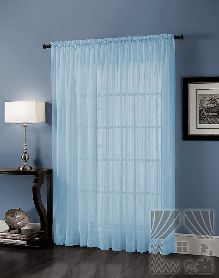 Тюль вуаль Вело голубой Тюль вуаль Вело голубой