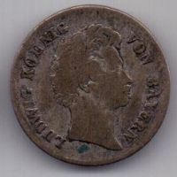6 крейцеров 1828 г. Бавария (Германия)