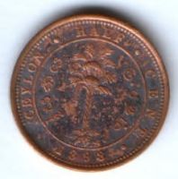 1/2 цента 1898 г. Цейлон