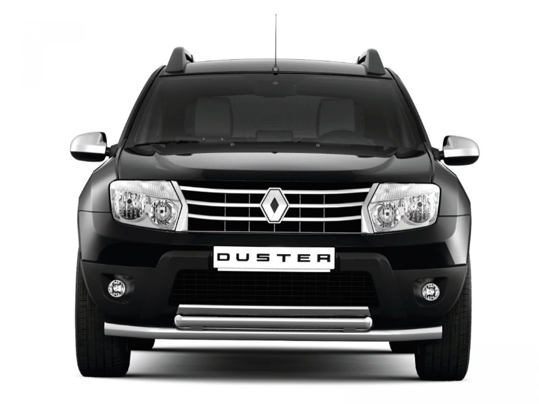 Защита переднего бампера двойная d63/51мм (ППК) RENAULT DUSTER 2012-/NISSAN TERRANO 2014- /RENAULT DUSTER 2016-