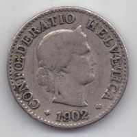 5 раппенов 1902 г. Швейцария