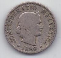 5 раппенов 1888 г. Швейцария