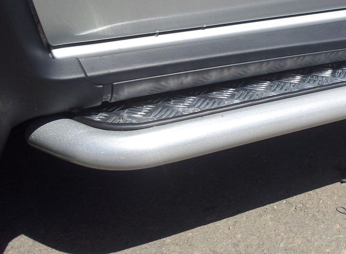 Защита порогов с алюм. площадкой d51мм (ППК) RENAULT DUSTER 2012-/NISSAN TERRANO 2014-/RENAULT DUSTER 2016-