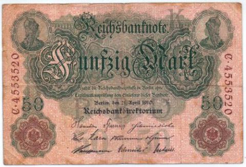 50 марок 1910 г. Германия