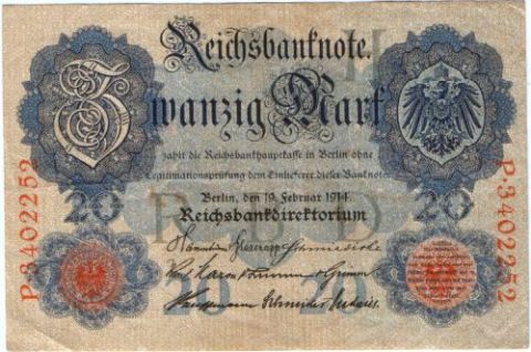 20 марок 1914 г. Германия