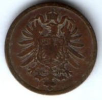 2 пфеннига 1874 г. F Германия