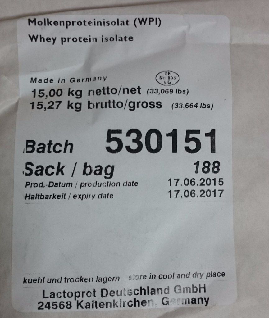 Изолят сывороточного белка 90% Lactoprot-90 (Германия) Isolate whey protein 90%