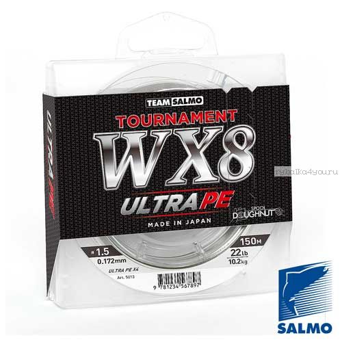 Леска плетеная Team Salmo Tournament Silver Gray WX8 (150м)