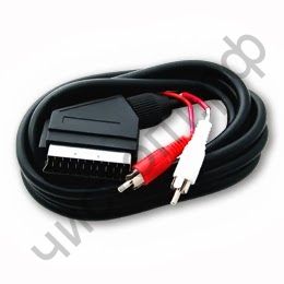 Шнур Scart-2RCA ( Скарт на 2 тюльп.) L=1,5m  пакет