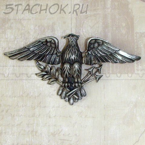 Брошь "Орел американской символики" под олово