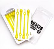 Cиликоновые шнурки для обуви Hilaces цвет Желтый/Желтый в раскрытой упаковке