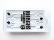 Cиликоновые шнурки для обуви Hilaces цвет Белый/Черный