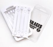 Cиликоновые шнурки для обуви Hilaces цвет Прозрачный/Белый в раскрытой упаковке