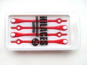 Cиликоновые шнурки для обуви Hilaces цвет Красный/Белый