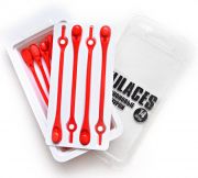 Cиликоновые шнурки для обуви Hilaces цвет Красный/Красный в раскрытой упаковке