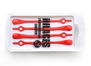 Cиликоновые шнурки для обуви Hilaces цвет Красный/Красный