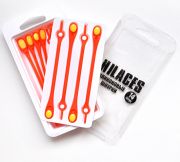Cиликоновые шнурки для обуви Hilaces цвет Оранжевый/Желтый в раскрытой упаковке