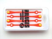 Cиликоновые шнурки для обуви Hilaces цвет Оранжевый/Желтый