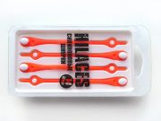 Cиликоновые шнурки для обуви Hilaces цвет Оранжевый/Белый