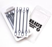 Cиликоновые шнурки для обуви Hilaces цвет Серый/Белый в раскрытой упаковке