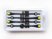 Cиликоновые шнурки для обуви Hilaces цвет Черный/Желтый