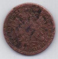 1 крейцер 1860 г. Австрия