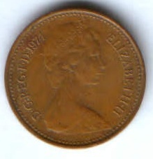 1/2 пенни 1971 г. Великобритания