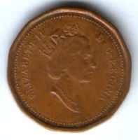 1 цент 1991 г. Канада