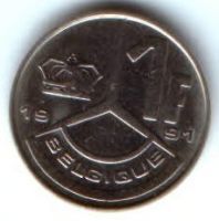 1 франк 1991 г. Бельгия
