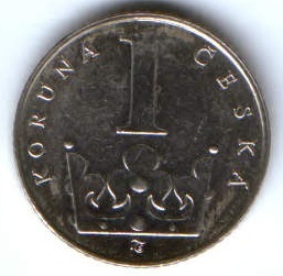 1 крона 1993 г. Чехия