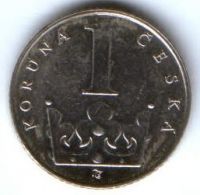 1 крона 1993 г. Чехия
