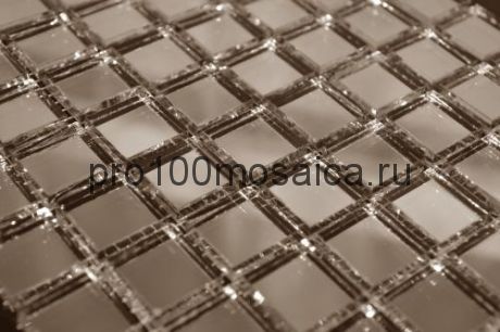 B15 Бронзовое зеркало. Мозаика зеркальная серия BASE, 328*328 мм (VIVERE)